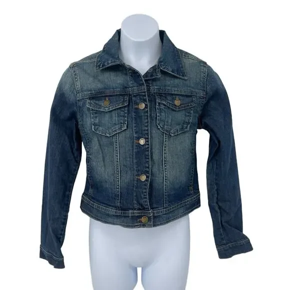 Gap Factory Kids Blue Denim Jean Jacket Size Medium M - Picture 3 of 6
